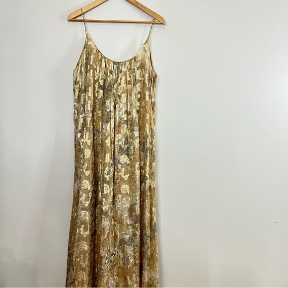 Mes Demoiselles Aspasie Printed Metallic Slip Dress size 40/8 - Picture 3 of 10